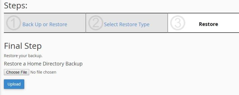 Restoring your backup file.