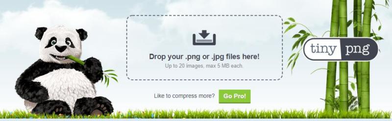 The TinyPNG home page.