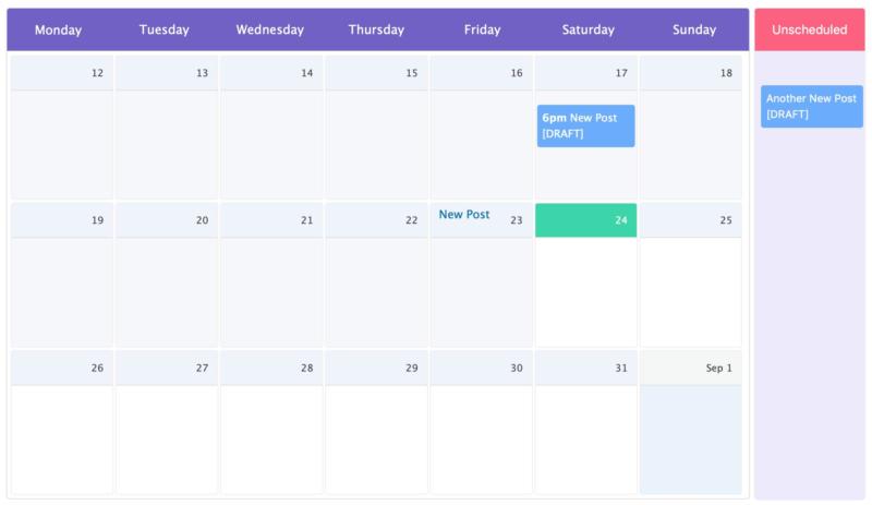 The WP Scheduled Posts calendar.