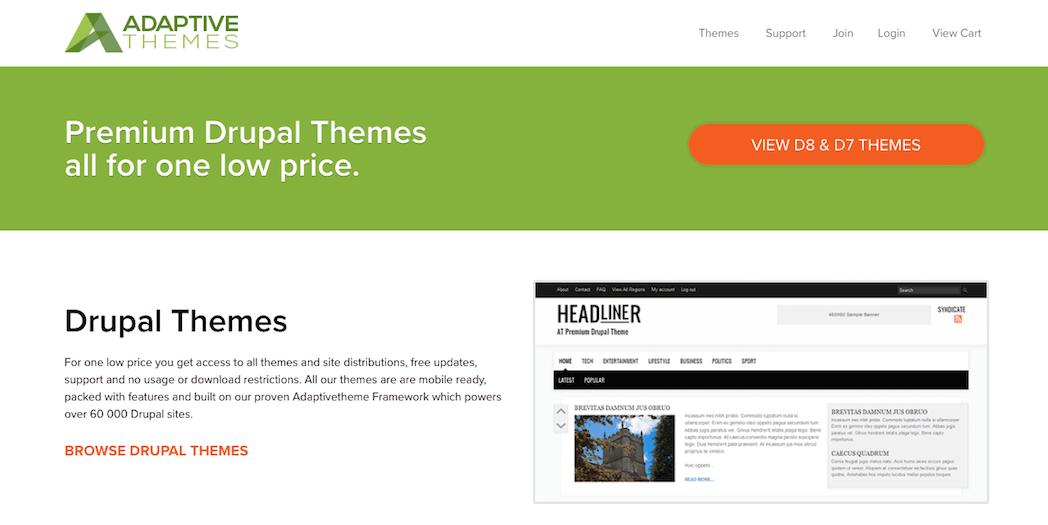 The Adaptive Themes website.