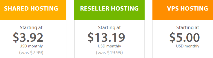 A few examples of cheap web hosting plans.