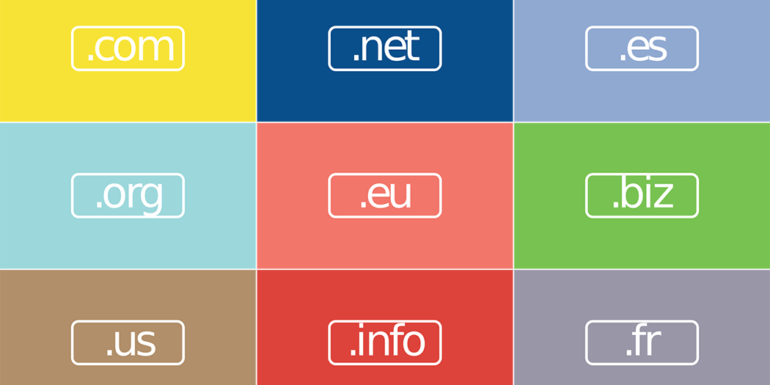 Multiple top-level domain options.
